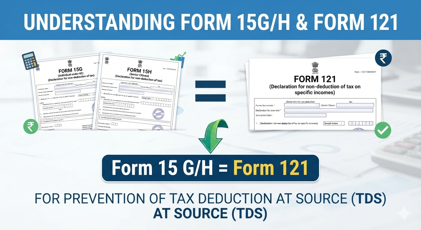 DOWNLOAD Form 15G/H also known as Form 121